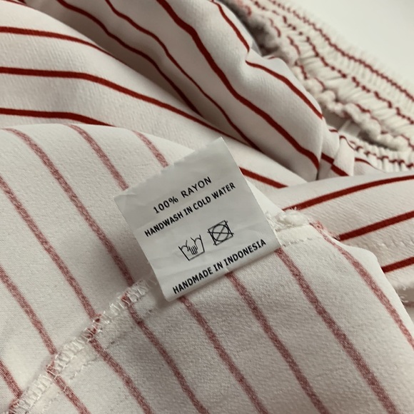 FAITHFULL *Dream* off shoulder tunic top in red  Muse stripe 6 - Picture 12 of 14